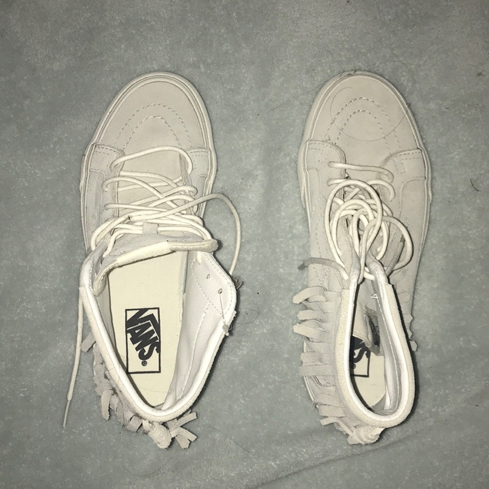 Vans light gray suede sneaker